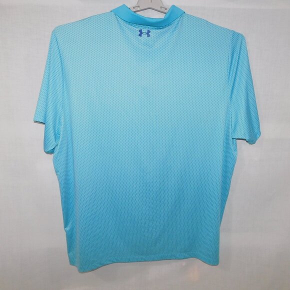 Under Armour AU Men 4XL Light Blue White Pattern The Performance Polo Shirt Golf - Picture 7 of 8